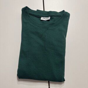 Crisp Short Sleeve Shirt Green Large Oversized Fit